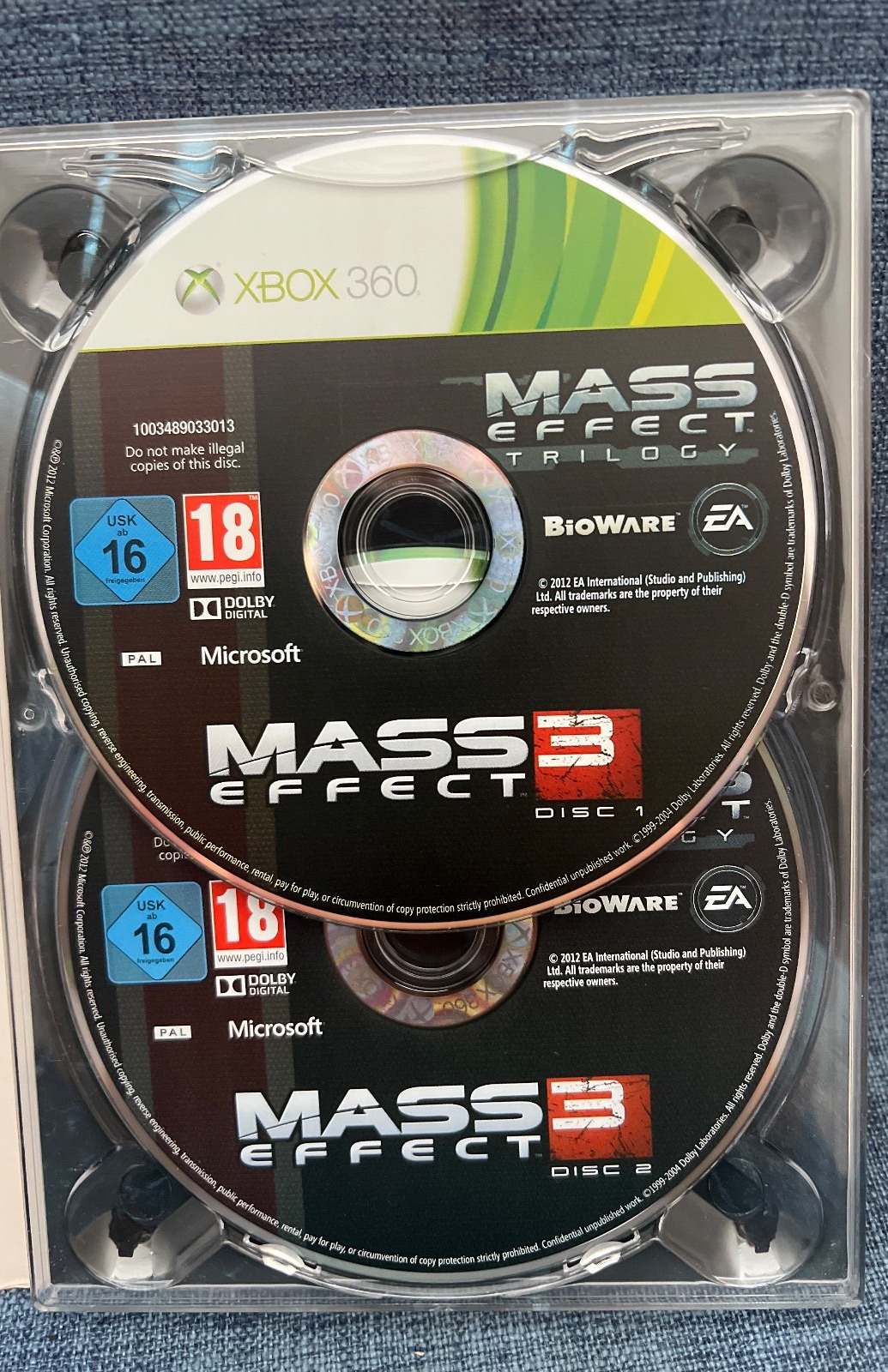 Mass Effect Trilogy Xbox 360 BioWare, 5 Discs, Komplett mit Beilagen, USK 16