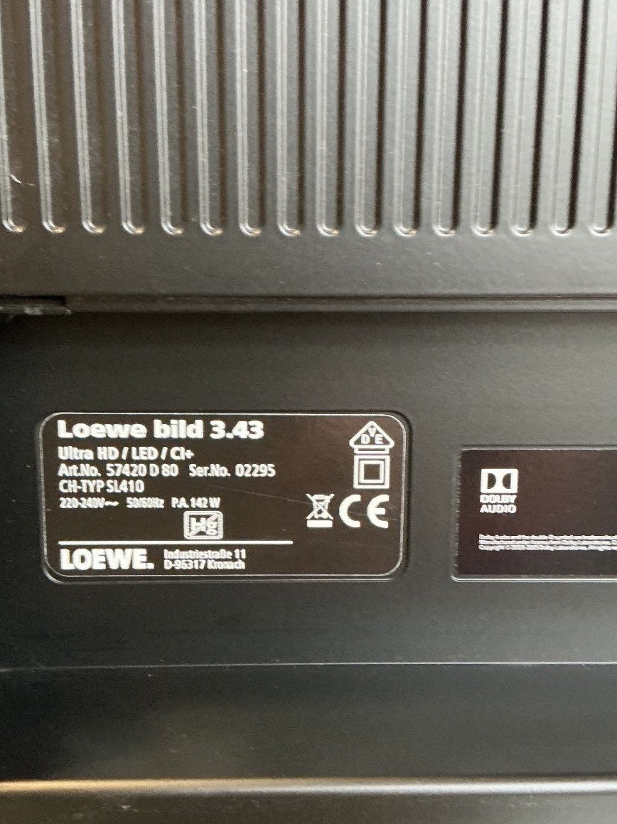 Loewe bild 3.43 Ultra HD LED Smart TV 43 Zoll 4K Alexa Dolby mit Fernbedienung