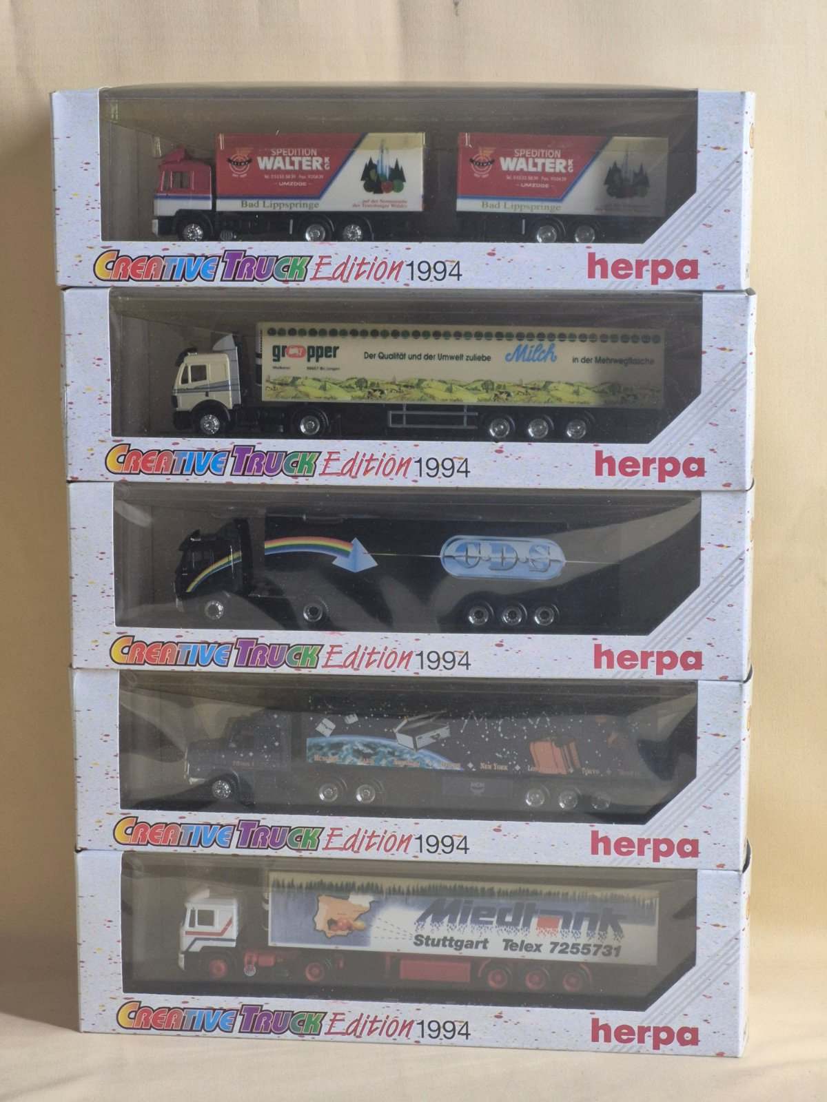 Herpa Creative Truck Edition 1994 H0 1:87 Konvolut 5 Modelle OVP Sammlung