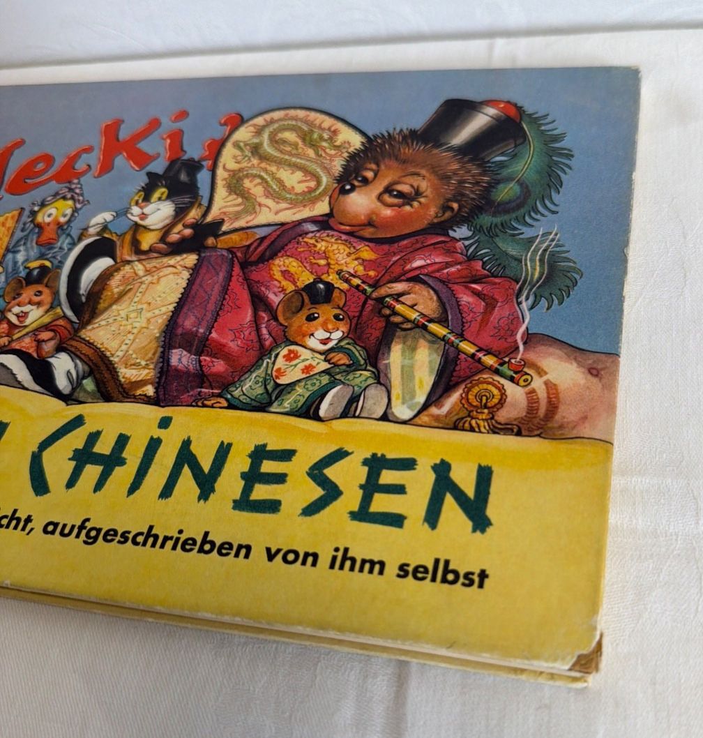 Mecki bei den Chinesen Kinderbuch Hammerich & Lesser Hamburg 1960er selten