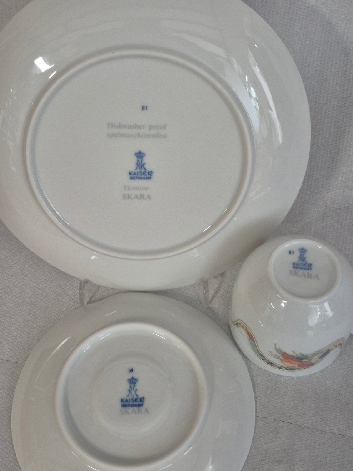 Kaiser Porzellan Kaffeeservice Skara 3-tlg Blütendekor Vintage