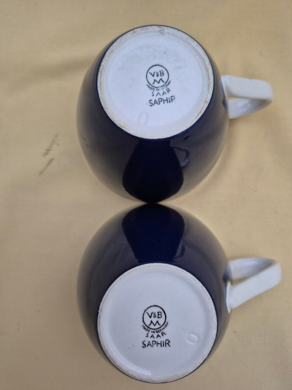 Villeroy & Boch Saar Saphir Jumbotassen 2er Set Porzellan kobaltblau V&B - alt