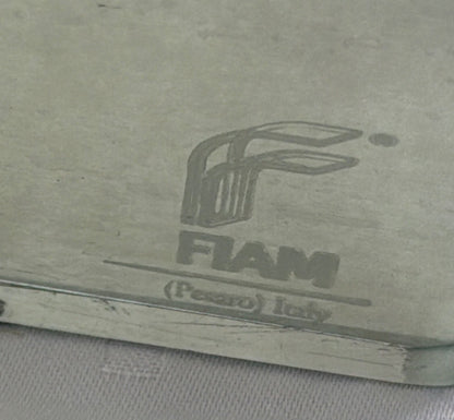 FIAM Beistelltisch Glashocker Sofatisch Glas gebogen Design Italien Vintage