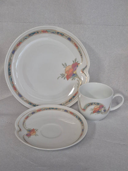 Kaiser Porzellan Kaffeeservice Skara 3-tlg Blütendekor Vintage