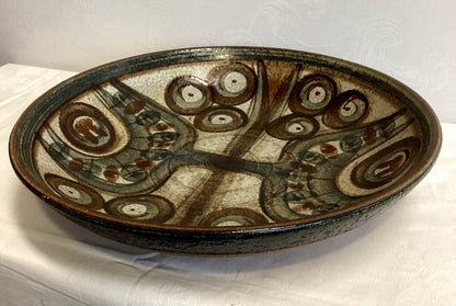 Bornholm Keramik Wandteller Dekoschale abstrakt Spiralen vintage Denmark signier