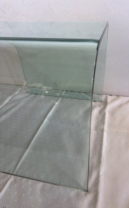FIAM Beistelltisch Glashocker Sofatisch Glas gebogen Design Italien Vintage