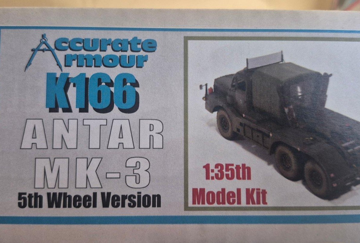 Accurate Armour K166 Thornycroft Antar Mk-3 5th Wheel 1:35 Resin Bausatz Decals