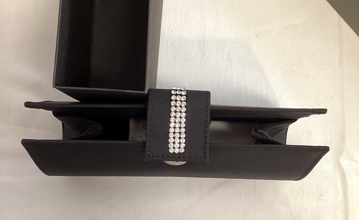 Daniel Swarovski Paris Crystal Eyewear Brillenetui schwarz Kristall OVP