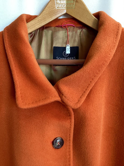 Schneiders Salzburg Damen Wollmantel Orange Kurzmantel Wolle Herbst Winter