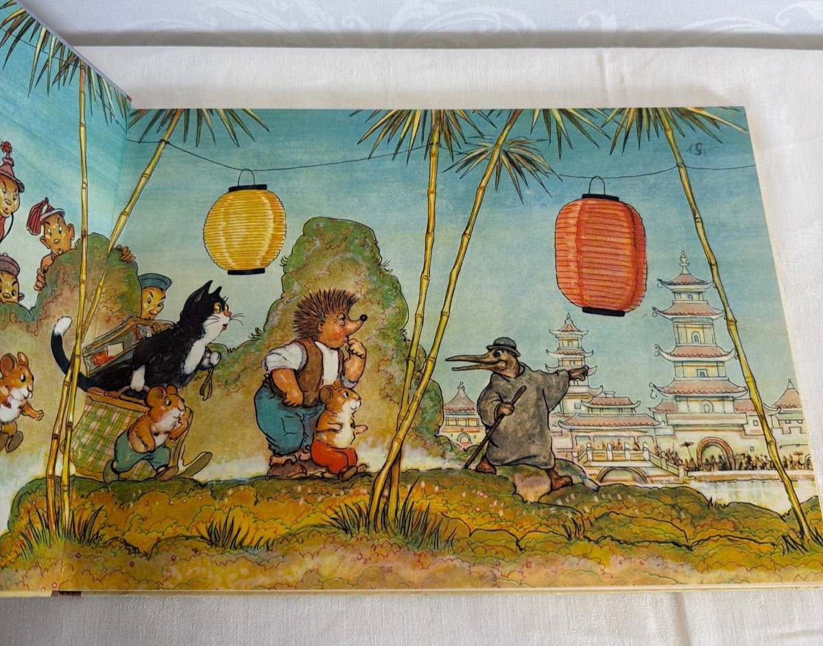 Mecki bei den Chinesen Kinderbuch Hammerich & Lesser Hamburg 1960er selten