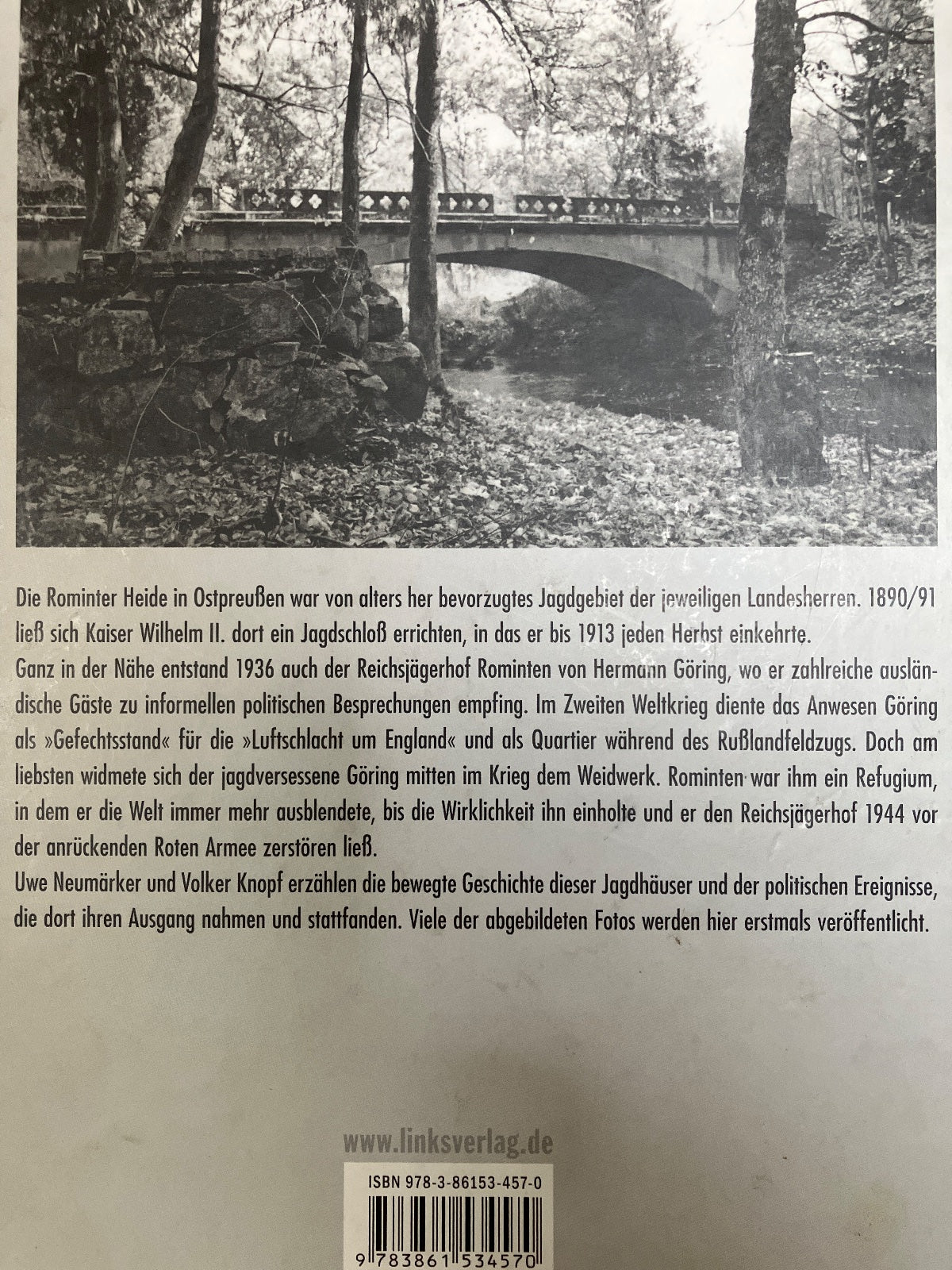 Görings Revier Jagd Politik Rominter Heide Neumärker Knopf Ch. Links Buch