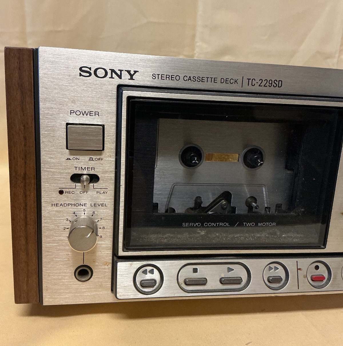 Sony TC-229SD Stereo Cassette Deck Tapedeck Vintage HiFi Dolby VU-Meter