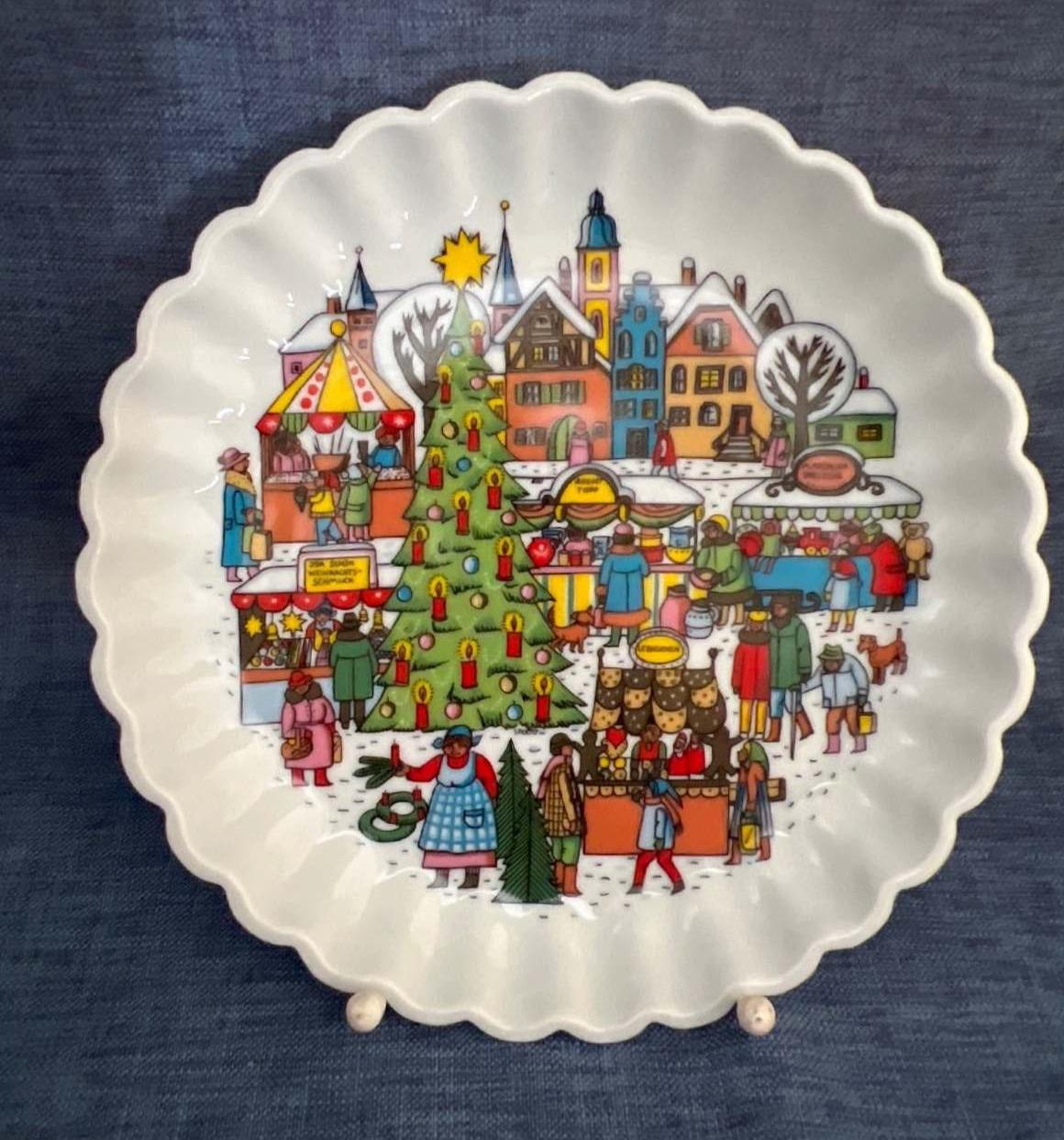 Funny Design, Weihnachtsteller, Porzellan, Weihnachtsmarkt, OVP