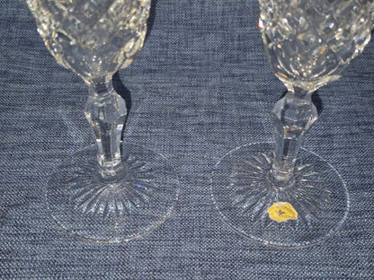 Josephinenhütte - Design: Ernestine - zwei Sektflöten - Kristallglas - 24 Karat