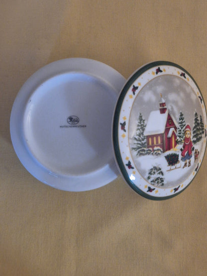 Hutschenreuther Weihnachtsdose Porzellan, Weihnachtsmotiv