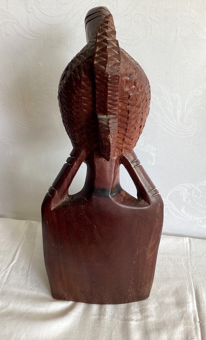 Afrikanische Holzbüste Frau handgeschnitzt Stammeskunst Skulptur Schnitzerei