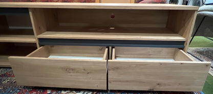 TV-Lowboard "LINE", TV Unterschrank, Sideboard, 1 Tür, 2 Schubladen