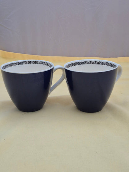 Villeroy & Boch Saar Saphir Jumbotassen 2er Set Porzellan kobaltblau V&B - alt
