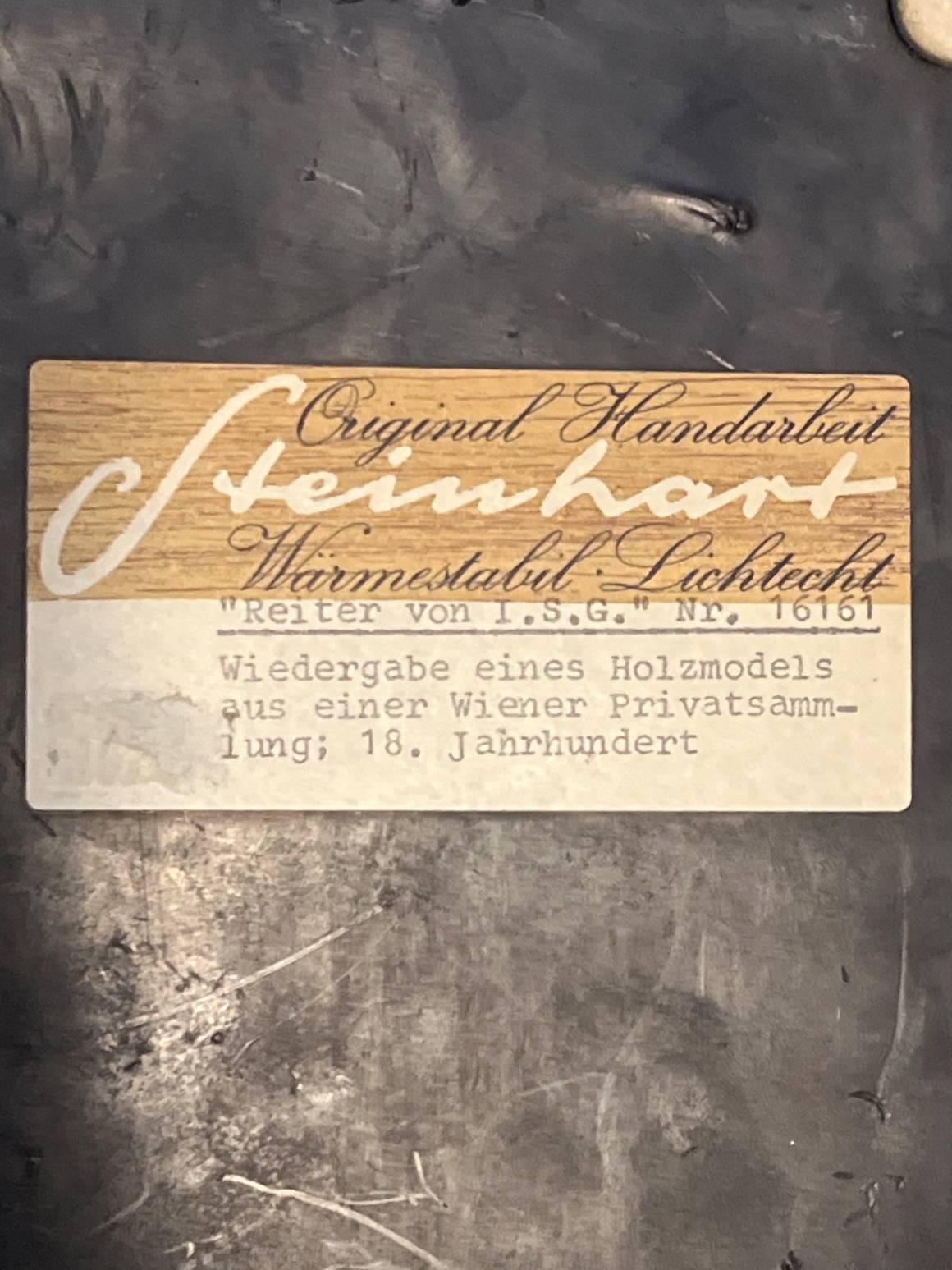 Wandrelief - Reiter von I.S.G. -  Original Nr.16161 Firma Steinhart