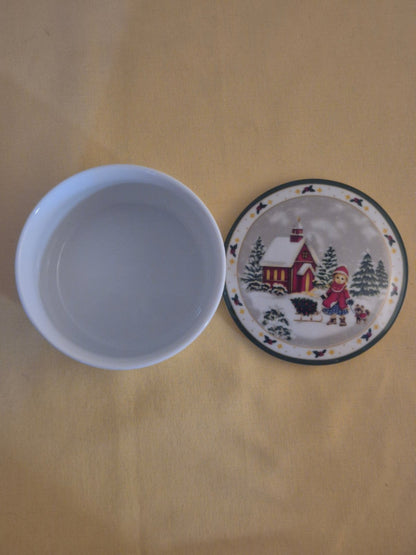 Hutschenreuther Weihnachtsdose Porzellan, Weihnachtsmotiv