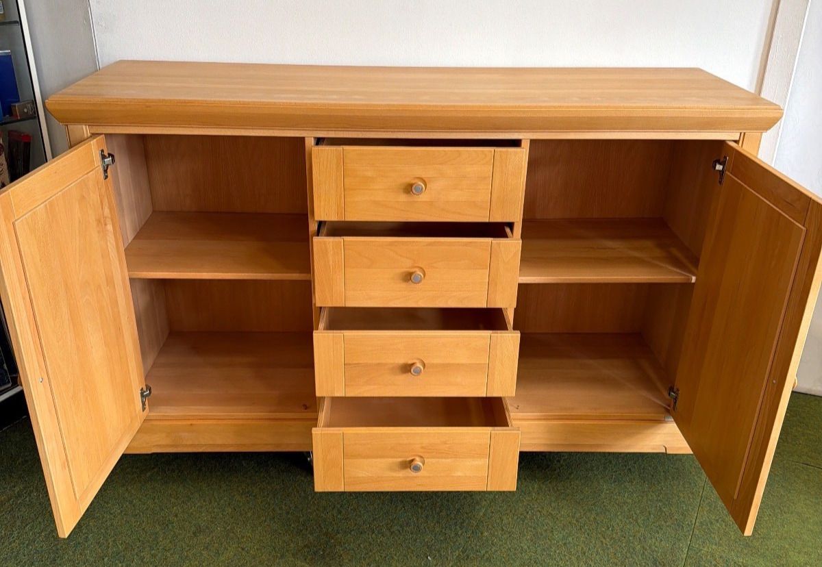 Hartmann Massivholz Sideboard "Linus" Buche 4 Schubladen 2 Türen Made Germany