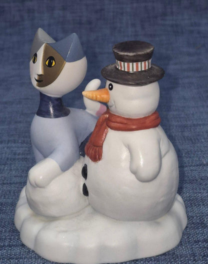 Goebel Porzellan R.Wachtmeister Bella pupazzo di neve Katze Schneemann 2018