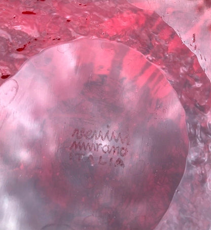 Rote Glas Karaffe mit Stöpsel Murano Italia Vintage Dekantierer rubinrot