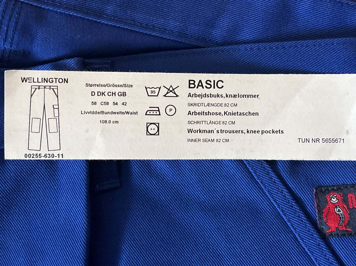 MASCOT Basic, Wellington Arbeitshose Knietaschen Gr. 58 blau Workwear NEU, OVP