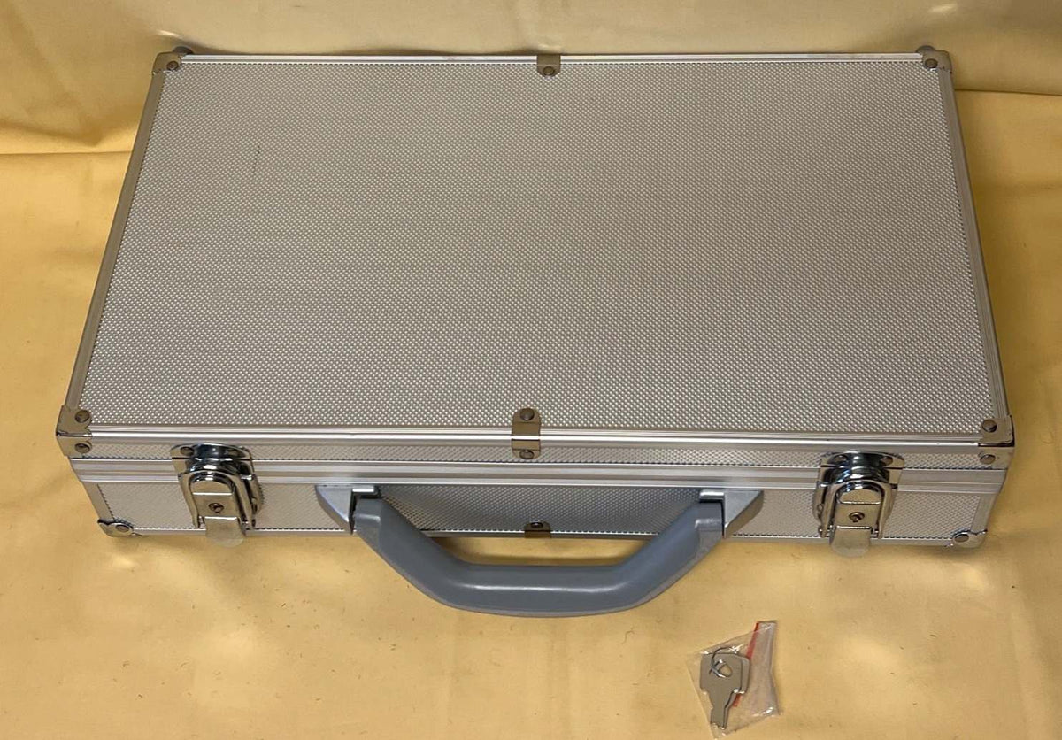 Aluminium Koffer, Transportkoffer, mit Schlüssel, ca. 41 x 24 x 9,5 cm