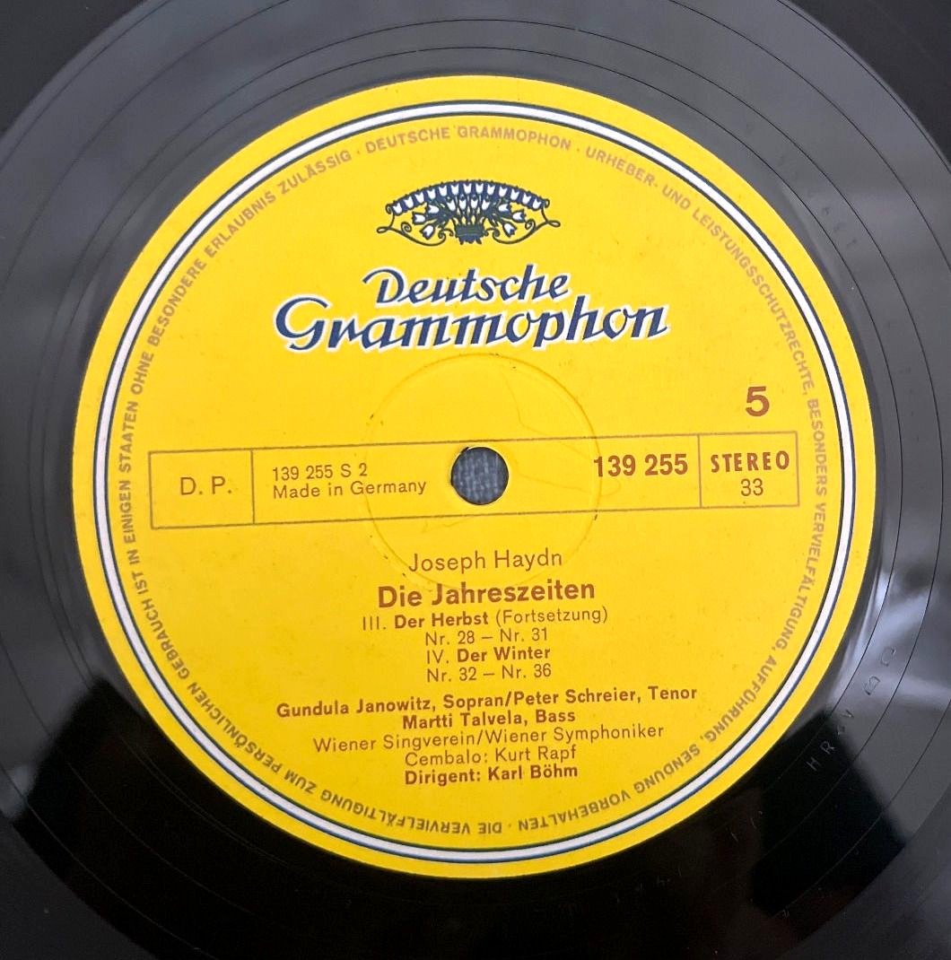 Joseph Haydn, Die Jahreszeiten, Dirigent Karl Böhm, 3 LP Box, Wiener Symph.
