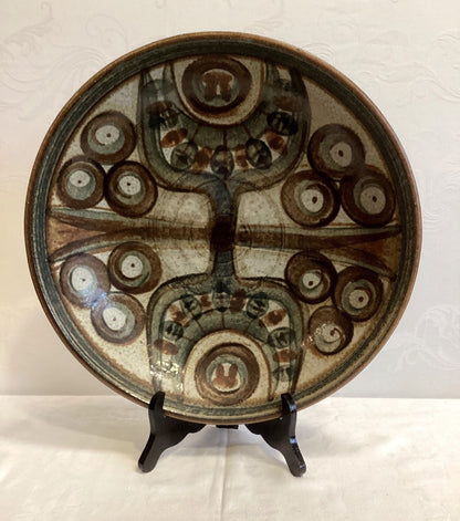 Bornholm Keramik Wandteller Dekoschale abstrakt Spiralen vintage Denmark signier