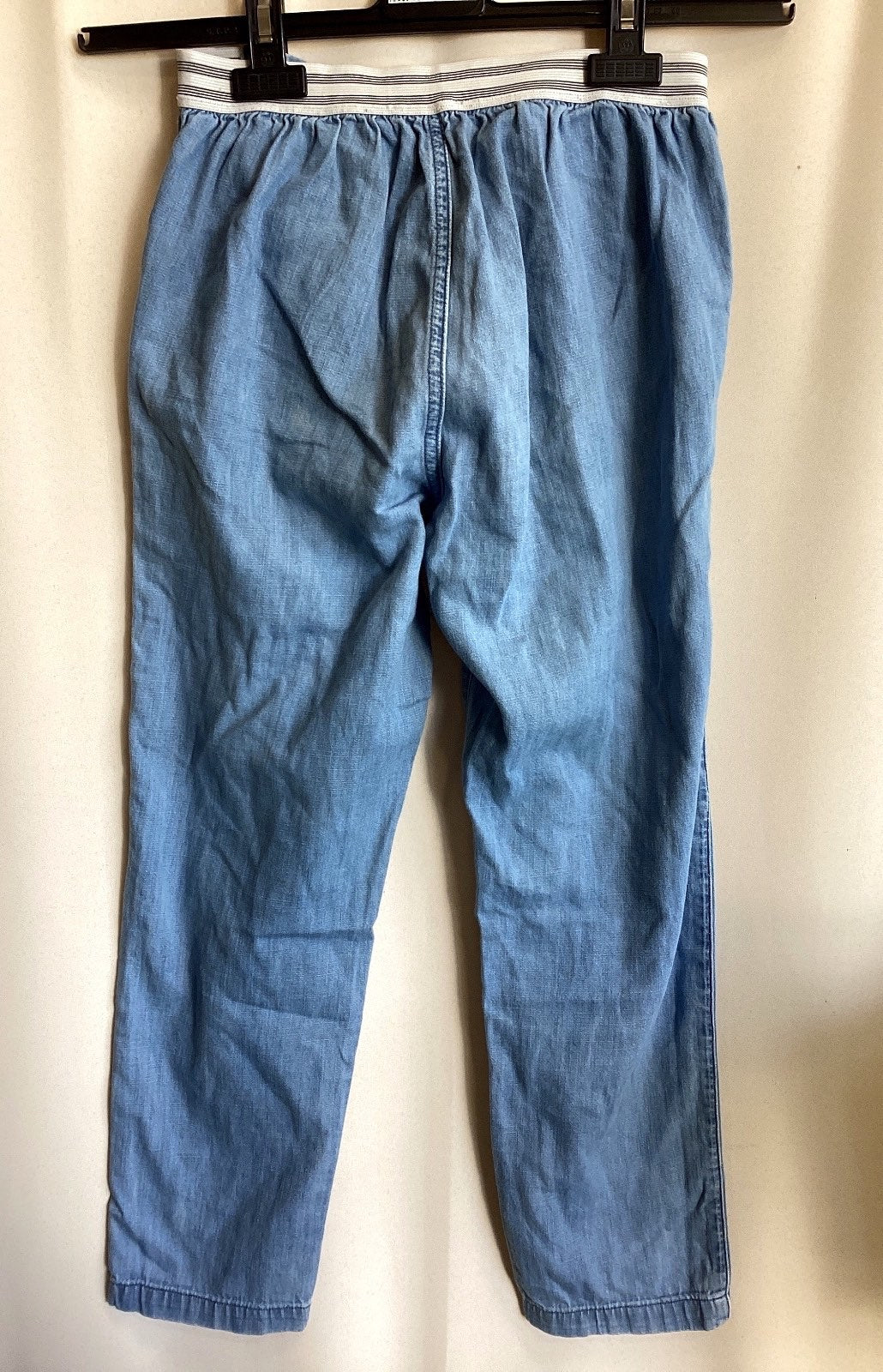 Cyrillus Paris Damen Hose Chino Jogger Chambray hellblau Gr. 12 elastisch