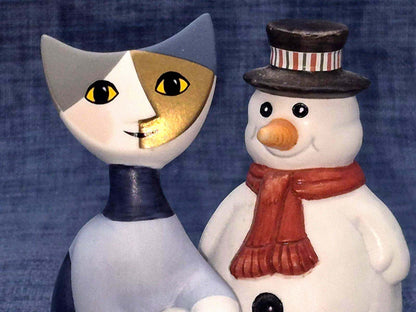Goebel Porzellan R.Wachtmeister Bella pupazzo di neve Katze Schneemann 2018