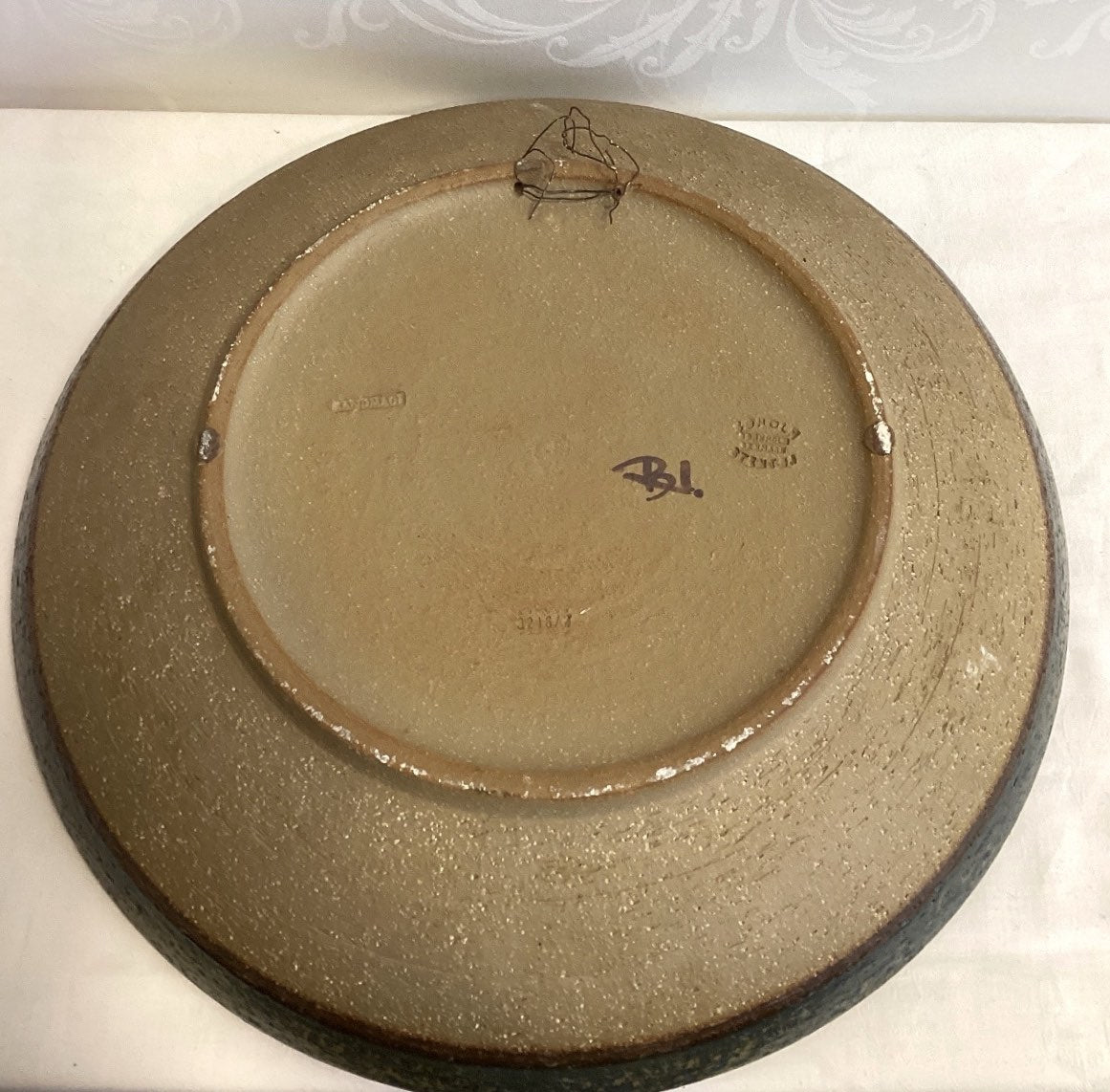Bornholm Keramik Wandteller Dekoschale abstrakt Spiralen vintage Denmark signier