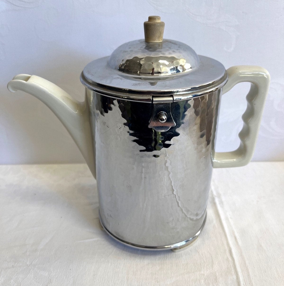 Thermisol Teekanne Kaiser Porzellan Chrom Vintage Wärmebehälter gehämmert Retro