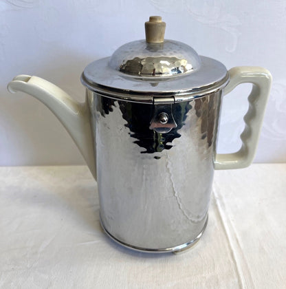 Thermisol Teekanne Kaiser Porzellan Chrom Vintage Wärmebehälter gehämmert Retro