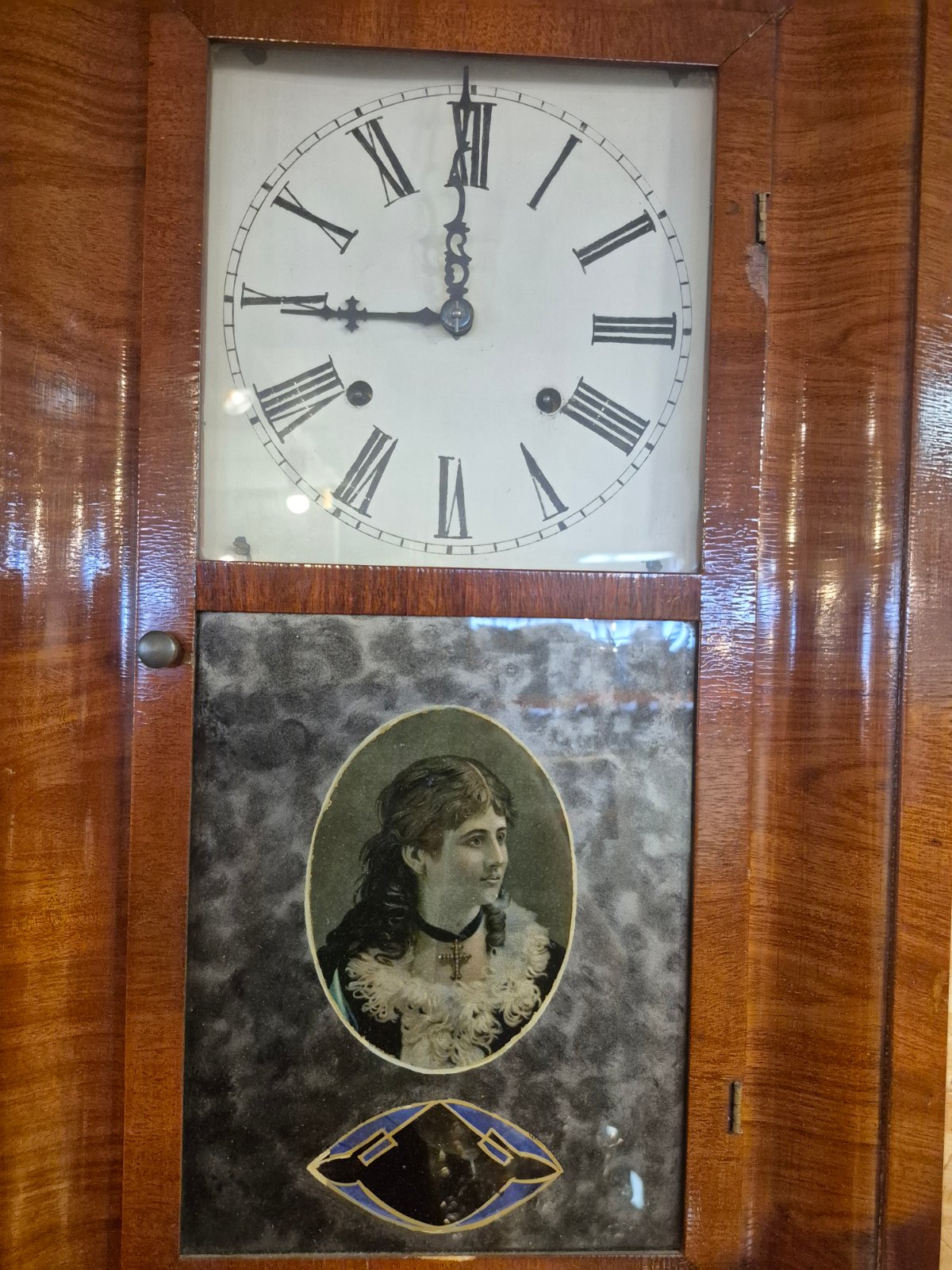 Waterbury Clock Co. Antike Wanduhr Regulator Holzgehäuse Pendel 8-Day USA