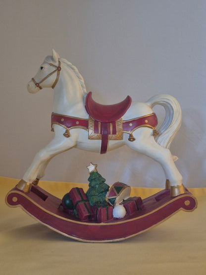 Villeroy & Boch - weihnachtliches Schaukelpferd - 32 cm hoch -
