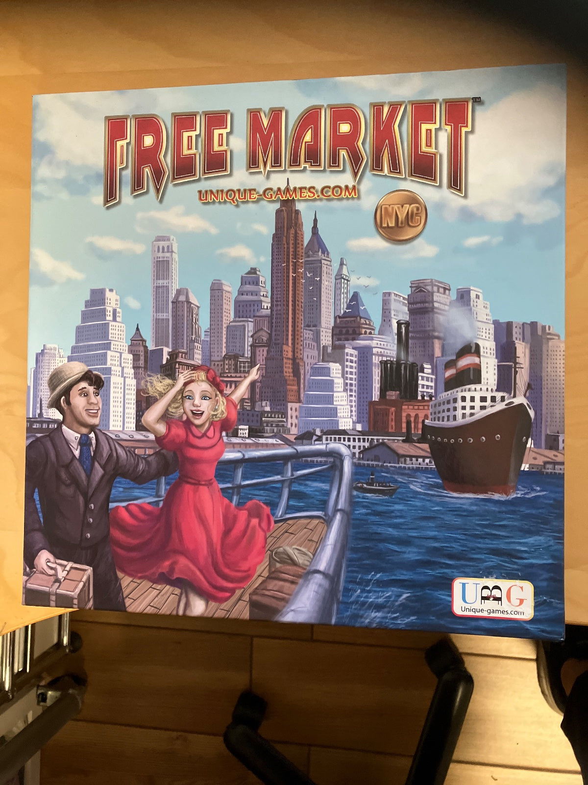 Free Market NYC Brettspiel Unique Games Wirtschaftsspiel komplett
