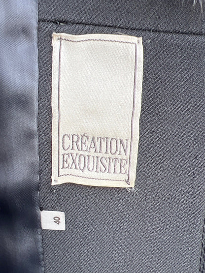 Creation Exquisite, edler Damenmantel, Schurwolle, echter Pelzkragen, Gr.40