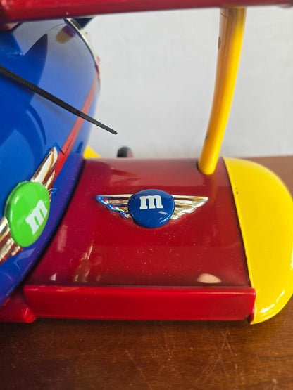 M&M's Candy Dispenser Spender Doppeldecker Flugzeug Yellow Red Figur