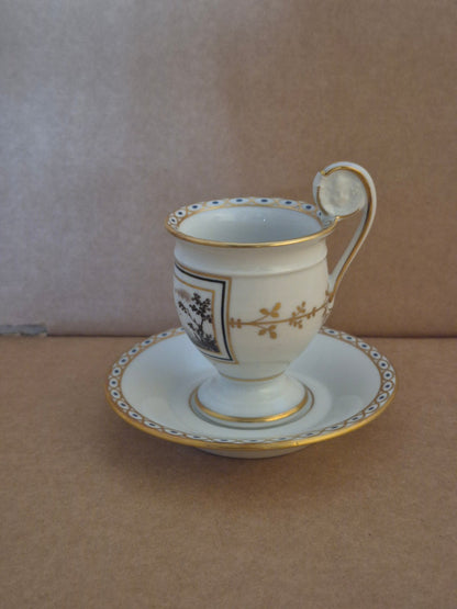 Richard Ginori  Porzellan - Mokkatasse mit Untertasse - Fiosole -