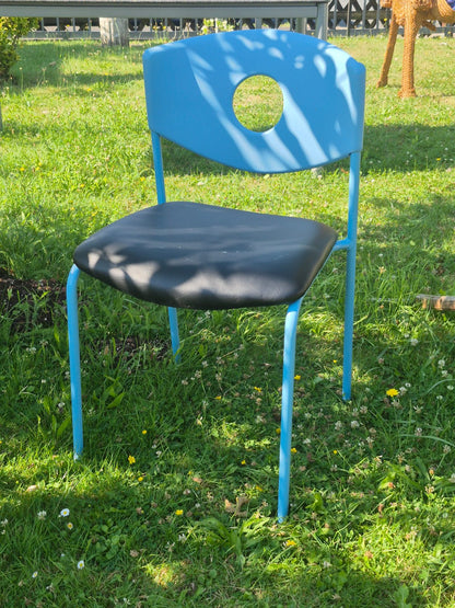 Stuhl Stoljan - IKEA Stuhl - blau/schwarz - gebraucht