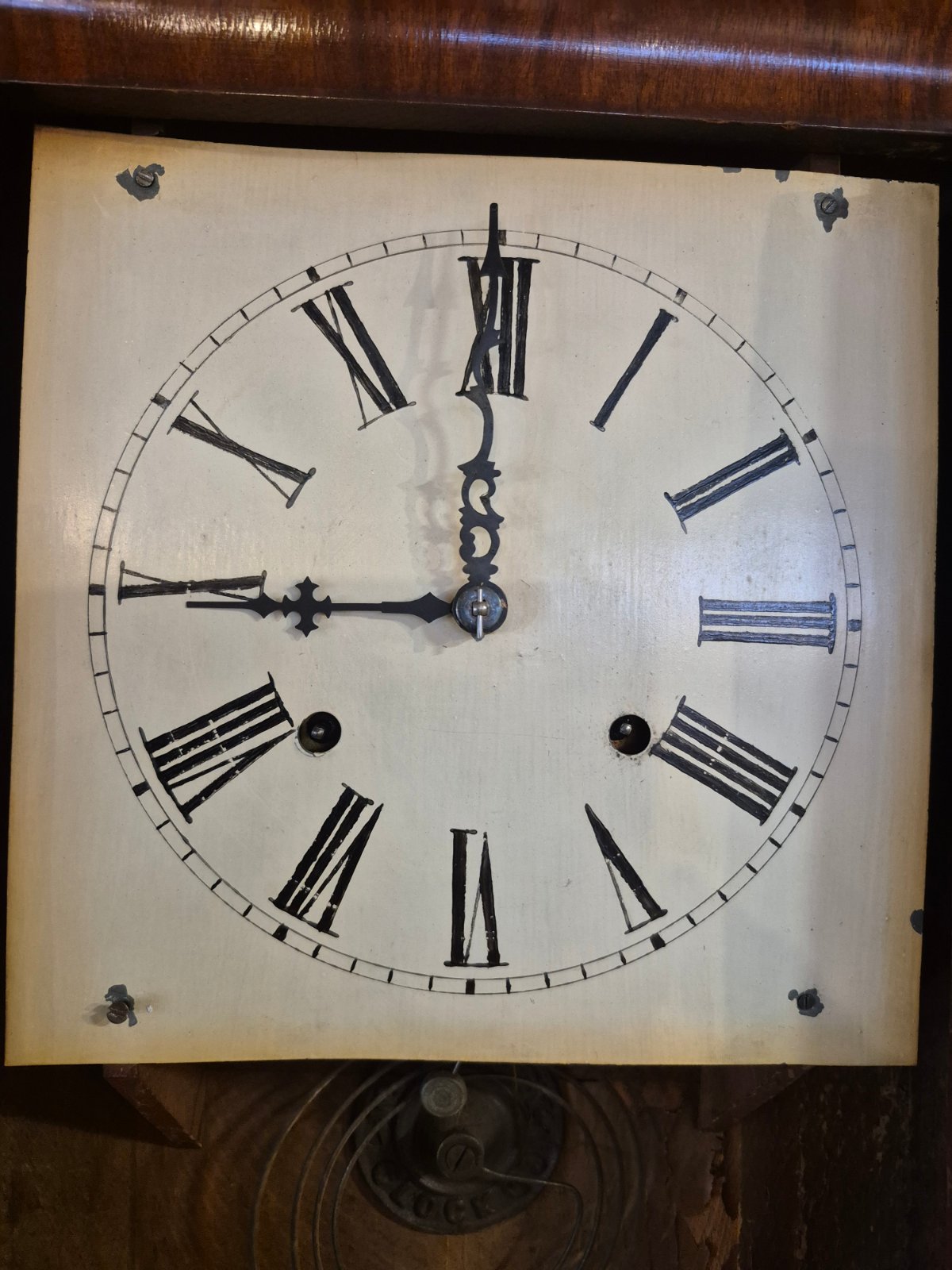 Waterbury Clock Co. Antike Wanduhr Regulator Holzgehäuse Pendel 8-Day USA