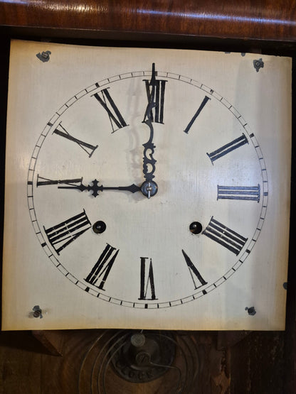 Waterbury Clock Co. Antike Wanduhr Regulator Holzgehäuse Pendel 8-Day USA