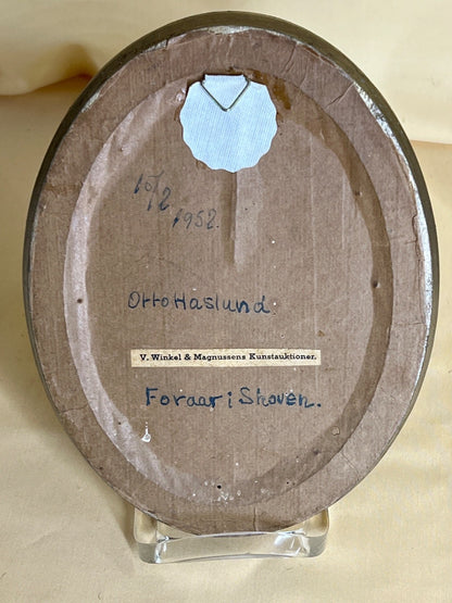 3x ovale Miniaturen, Marstrand, Otto Haslund, Ernst Meyer, 19.Jh