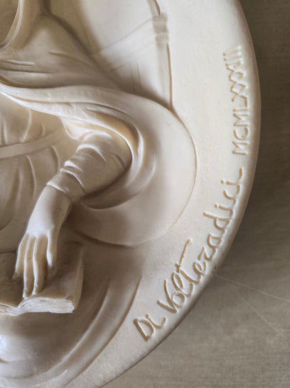 Studio Dante Volteradici Madonna Saggia Relief Platte A.Santangela 1983