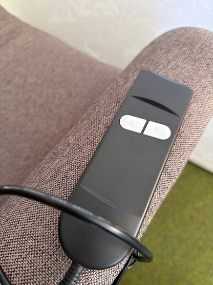 Elektrischer Relaxsessel, Fernsehsessel Stoffbezug braun Fernbedienung