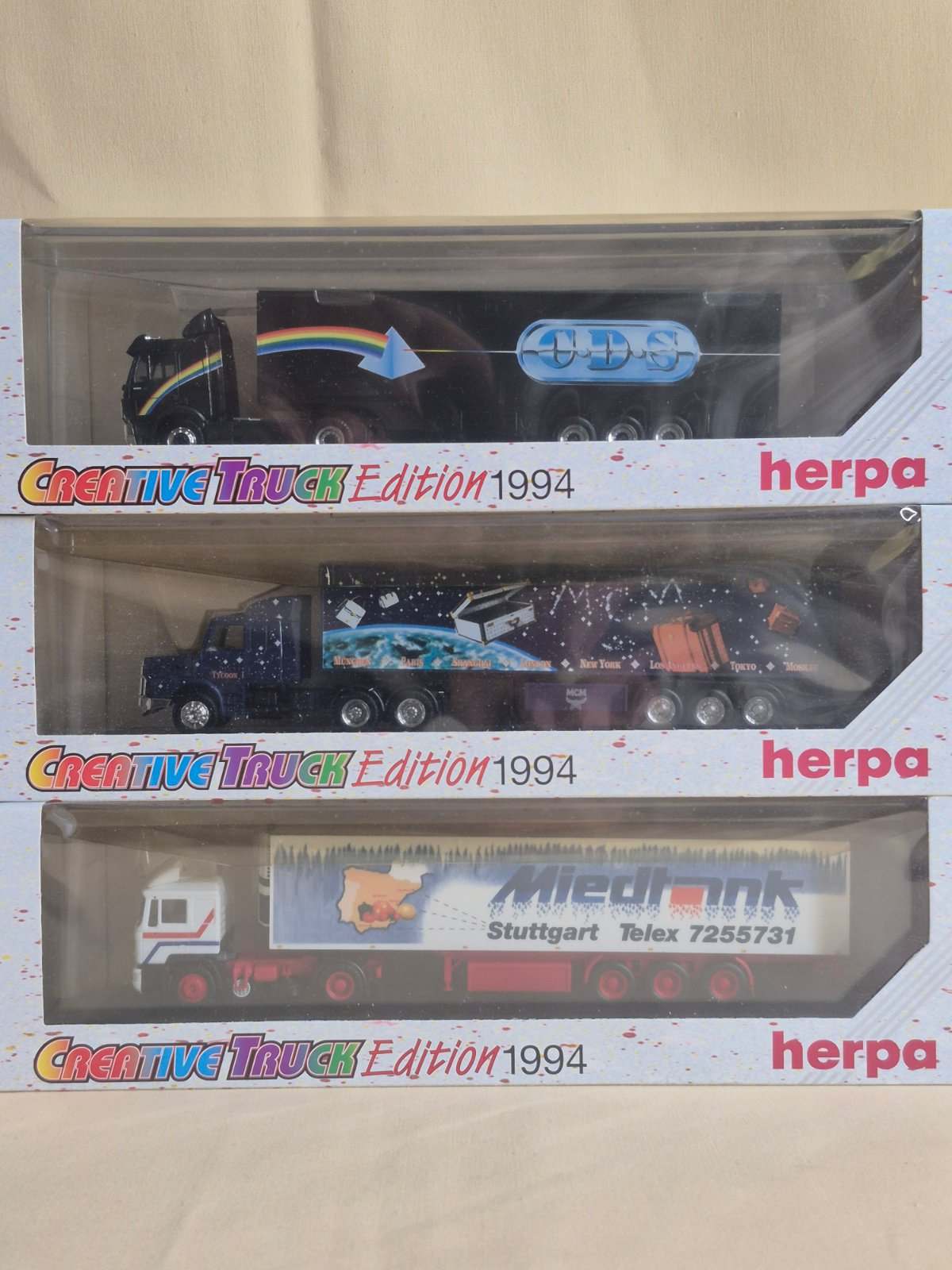 Herpa Creative Truck Edition 1994 H0 1:87 Konvolut 5 Modelle OVP Sammlung
