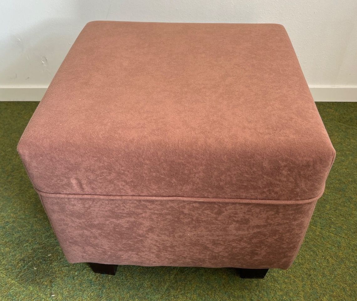 Ohrensessel mit Hocker, TV-Sessel, Relaxsessel, moccafarben, Microfaser/ Velours